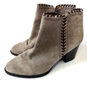 Sofft Wilton pietra grey stacked heeled bootie suede size 11